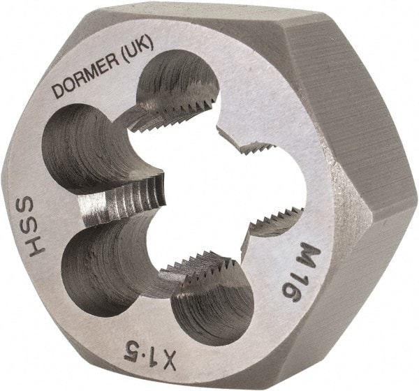 Hex Rethreading Die: M16x1.5, Right Hand, 1.3000