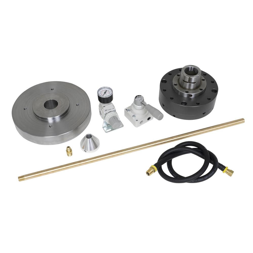 Lathe Collet Chucks, Collet System: 5C , Actuator Type: Air, Foot Pedal, Lever , Overall Length (Inch): 4-1/4 , Chuck Diameter (Decimal Inch): 6.4370  MPN:ACC5C4T-KIT