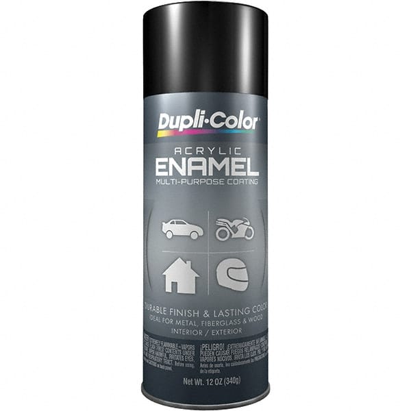 Acrylic Enamel Spray Paint: Black, Gloss, 12 oz MPN:EDA160007