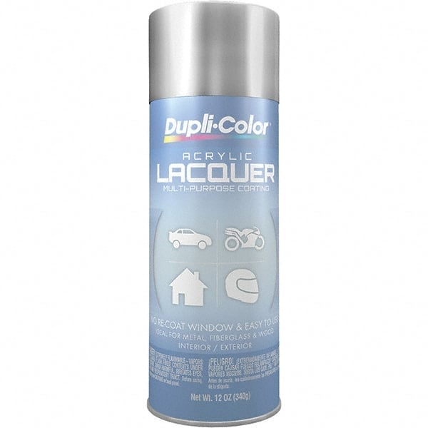 Lacquer Spray Paint: Silver Metallic, Metallic, 12 oz MPN:EDAL1679