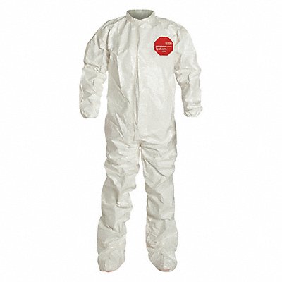 Collared Coverall w/Socks White L PK4 MPN:SL121TWHLG000400