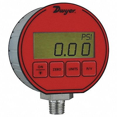 K4245 Digital Pressure Gauge 3 Dial Size Red MPN:DPG-008
