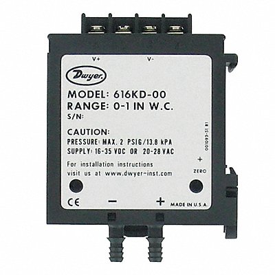 Differential Transmitter 0 to 20 in wc MPN:616KD-06-V