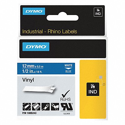 Label Tape Cartridge Vinyl 18 ft.L 1/2 W MPN:1805243