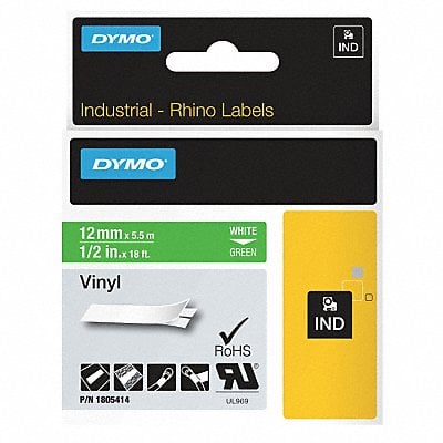 Label Tape Cartridge Vinyl 18 ft.L 1/2 W MPN:1805414