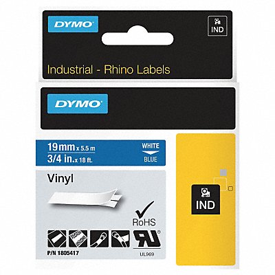 Label Tape Cartridge Vinyl 18 ft.L 3/4 W MPN:1805417