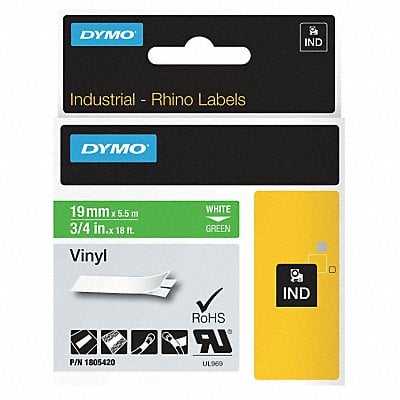 Label Tape Cartridge Vinyl 18 ft.L 3/4 W MPN:1805420