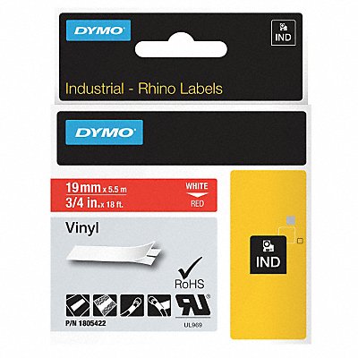 Label Tape Cartridge Vinyl 18 ft.L 3/4 W MPN:1805422