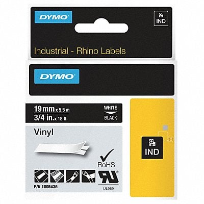 Label Tape Cartridge Vinyl 18 ft.L 3/4 W MPN:1805436