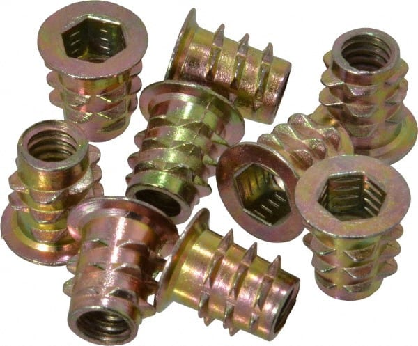 1/4-20, Zinc Alloy Flanged Hex Drive Insert MPN:901420-13