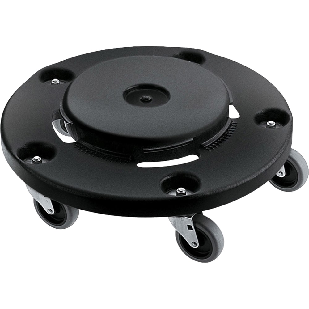Rubbermaid Commercial Brute Easy Twist Round Dollies - 350 lb Capacity - 5 Casters - Structural Foam - 18.30in Width x 6.60in Height - Black - 2 / Carton MPN:264000BKCT