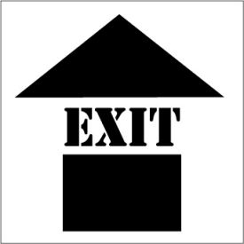 Plant Marking Stencil 20x20 - Exit w/ Up Arrow PMS261