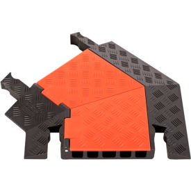 Guard Dog® 5 CH 45 Degree Left Turn -Orange Lid/Black Base GDT5X125-L-O/B