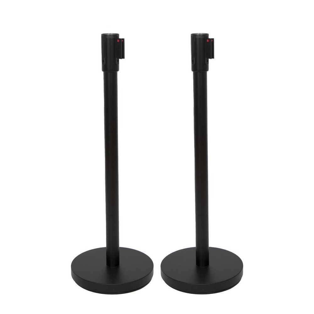 Barrier Parts & Accessories, Post Material: Steel , Base Material: Steel , Post Type: Retractable Belt Barrier Posts , Height (Inch): 36-1/2 , Color: Black  MPN:280140-BLAC