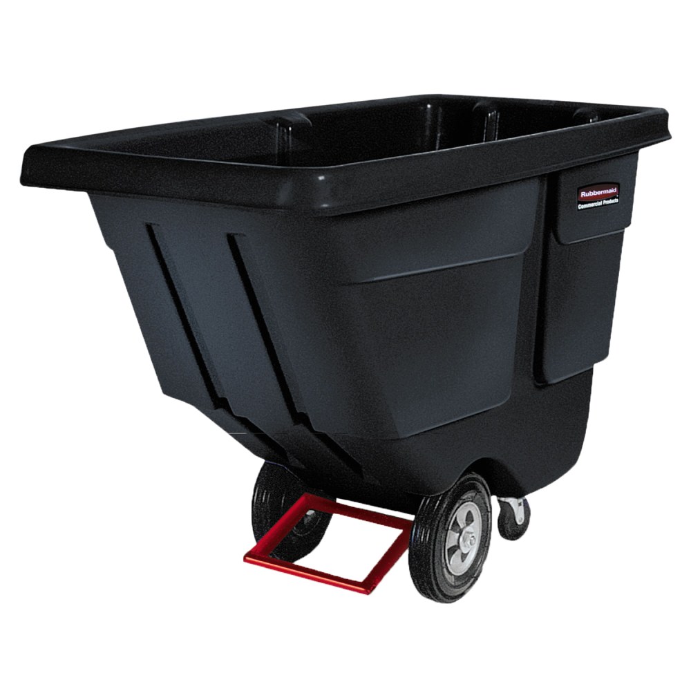 Rubbermaid Commercial 850lb Capacity Utility Tilt Truck - 850 lb Capacity - 33.50in Width x 72.20in Depth x 43.80in Height - Black - 1 Each MPN:131400BK