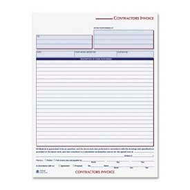 Adams® Contractors Invoice Book 3-Part 8-3/8