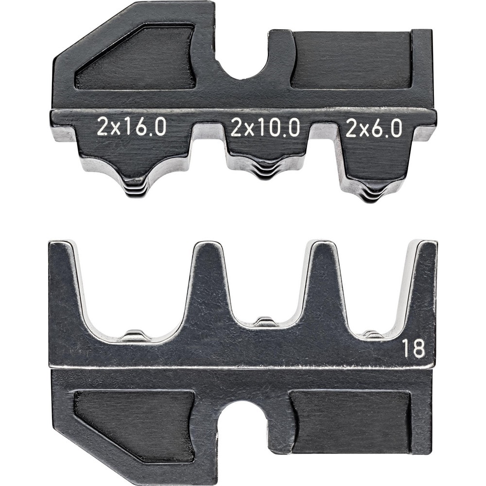Crimper Dies, Tool Type: Crimping Die , Size: 2x6, 2x10, 2x16 , Color: Black  MPN:97 49 18