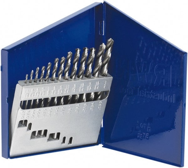 Drill Bit Set: Jobber Length Drill Bits, 13 Pc, 118 ° MPN:60136