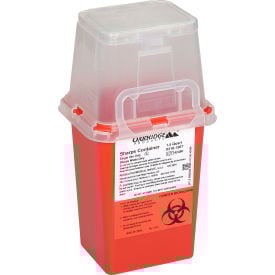 Oakridge Products 1.5 Quart Sharps Container Tall Lid Red 0310-150T