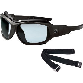 Ergodyne® Skullerz LOKI-AFAS Safety Spoggles w/ Strap Indoor/Outdoor Lens Matte Black Frame 56085