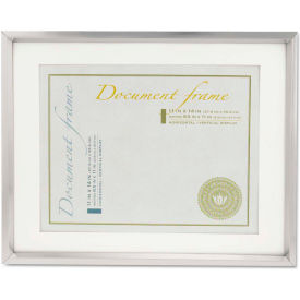 Universal Plastic Document Frame for 11 x 14 Insert w/Mat Metallic Silver UNV76854***