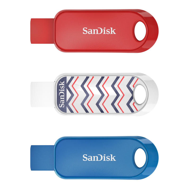 Sandisk Cruzer Snap USB Flash Drive, 16GB, Multicolor, Pack Of 3 (Min Order Qty 4) MPN:SDCZ62-016G-A4WT