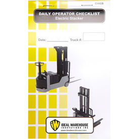 Replacement Checklist 70-1086-CP for Ideal Warehouse Electric Stacker Checklist Caddy - Pack of 5 70-1086-CP
