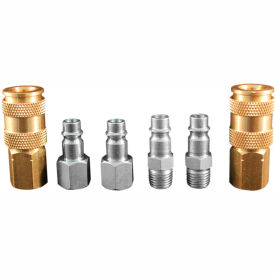 Milton S-217 V Style High Flow Coupler and Plug Kit 6 piece 6 Pack S-217
