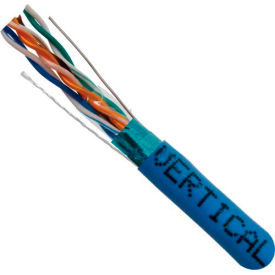Vertical Cable 057-479/S/P/BL Cat 5E STP 1000' 4 Pair Bulk Blue-Plenum Jacket AWG24 Bare Copper 057-479/S/P/BL