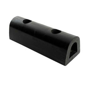 lndustrial™ Extruded Fender Bumper Half Oval 12Wx4-1/4H Black 110B54