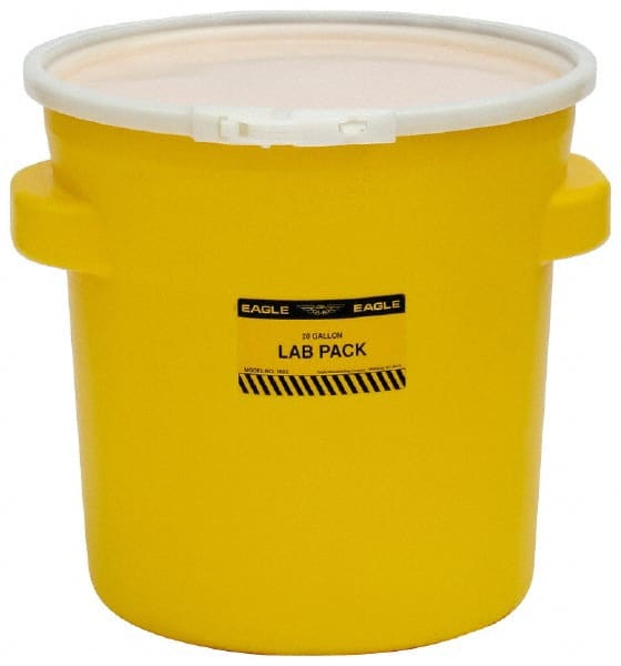 20 Gallon Capacity, Plastic Lever Lock, Yellow Lab Pack MPN:1652