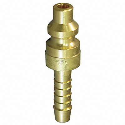Coupler Plug Hose Barb 1/4 Brass MPN:08A