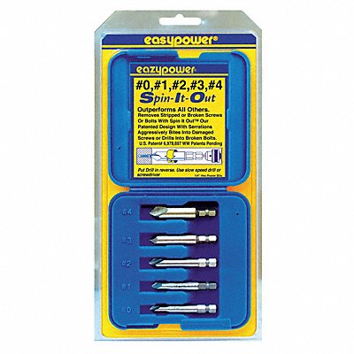 Screw Extractor Set HSS Plastic Case PK5 MPN:82681