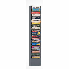 20 Pocket Vertical Literature Rack - Gray 400-95