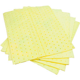 MBT Yellow Fine Fiber Hazmat Medium Weight Pads 100/Bale 18