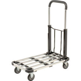 GoVets™ Folding Platform Truck with Telescopic Aluminum Deck 300 Lb. Capacity 100109