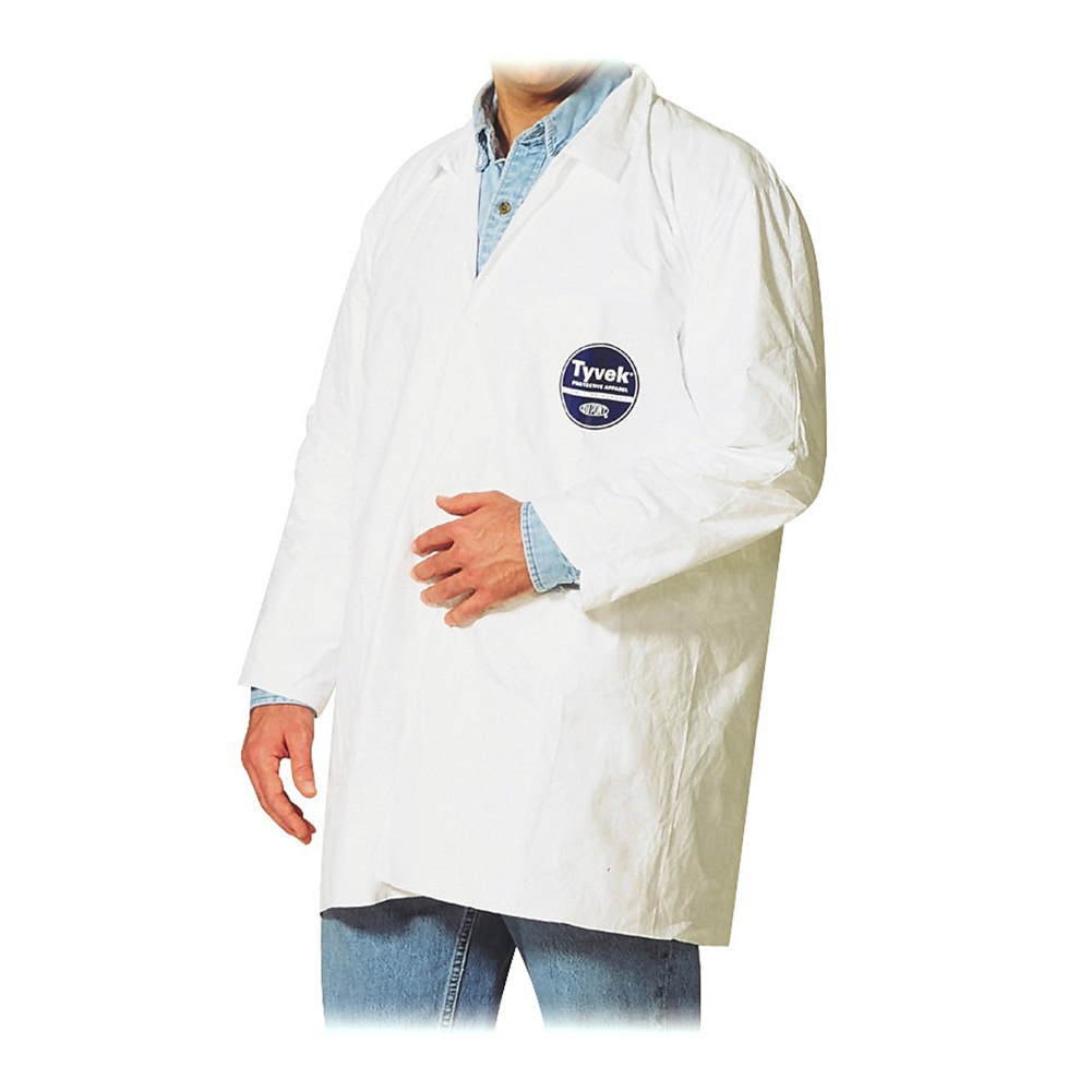 DuPont Tyvek Lab Coats, 2XL, White, Carton Of 30 MPN:212SWH2X003