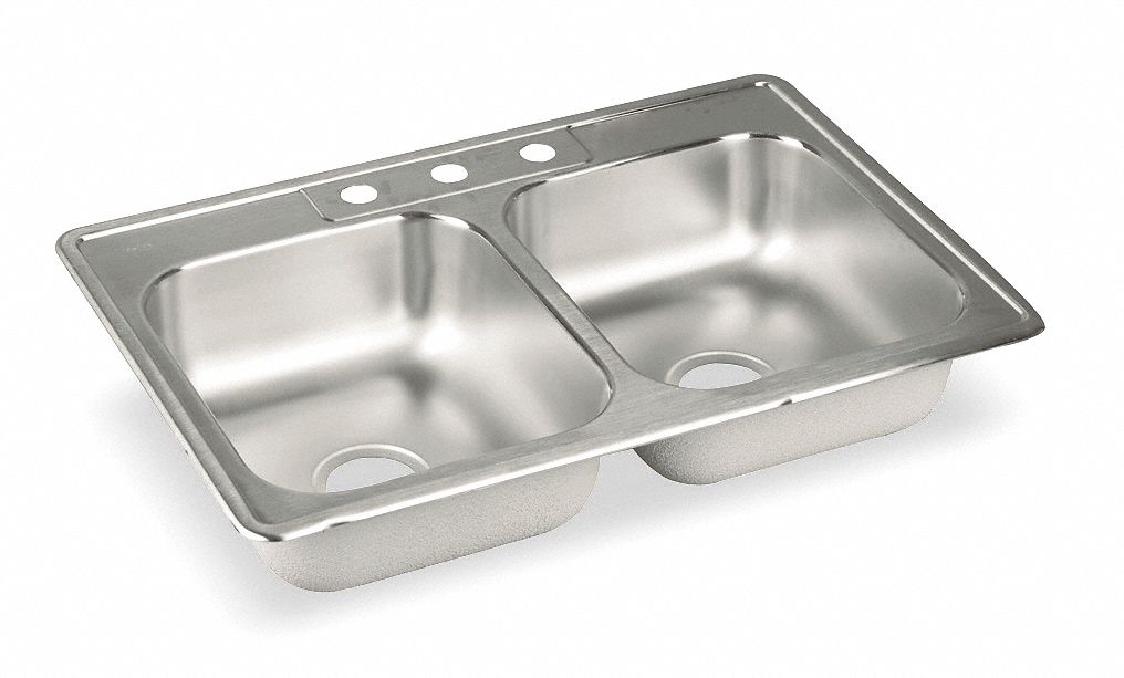 Elkay Double Sink Rect 13inx16inx7-3/4in MPN:LR33223