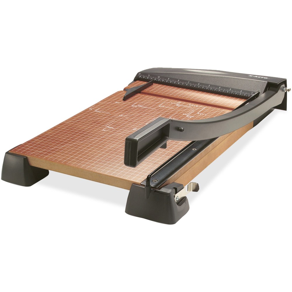 X-Acto Heavy-Duty Wood Base Paper Trimmer - 18in Cutting Length - Self-sharpening, Heavy Duty, Durable, Safety Lock - Wood, Steel - Pine - 29in Length - 1 Each MPN:26358