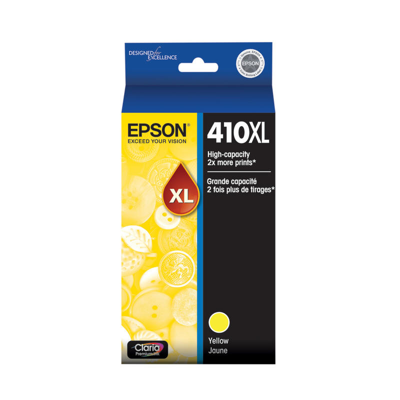 Epson 410XL Claria Yellow High-Yield Ink Cartridge, T410XL420-S (Min Order Qty 3) MPN:T410XL420-S