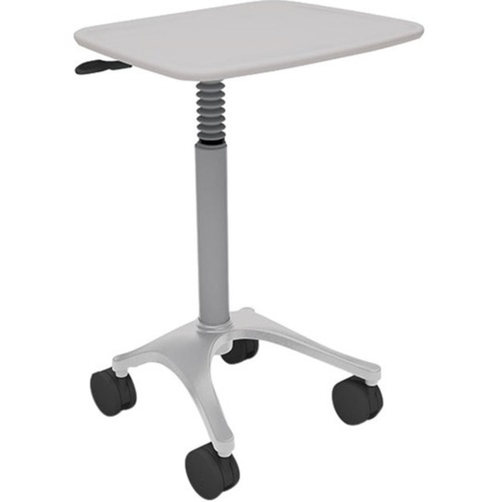 Anthro Zido 22, Adjustable-Height Cart - 150 lb Capacity - 4 Casters - 4in Caster Size - Medium Density Fiberboard (MDF), Cast Metal - 22in Width x 22.3in Depth x 40in Height - Steel Frame - Cool Gray MPN:ZAL22CG/CG4