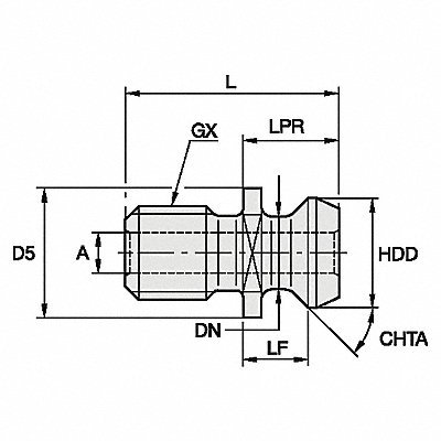 Retention Knob 28.96mm 1 -8 MPN:RK50CV