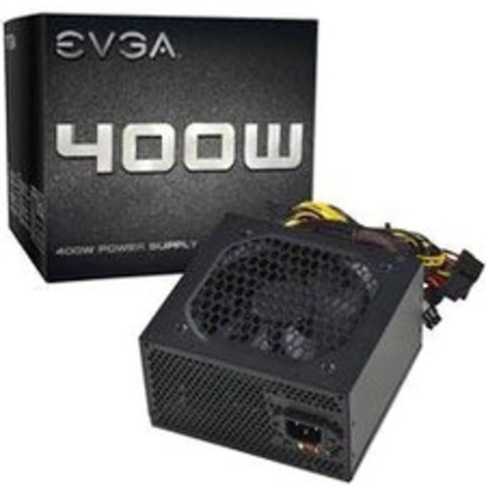 EVGA 400W Power Supply - Internal - 120 V AC, 220 V AC Input - 3.3 V DC, 5 V DC, 12 V DC, -12 V DC Output - 400 W - 1 +12V Rails - 1 Fan(s) - 75% Efficiency (Min Order Qty 2) MPN:100-N1-0400-L1
