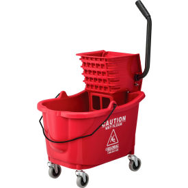 GoVets™ Mop Bucket And Wringer Combo 38 Qt. Side Press Red 594RD260