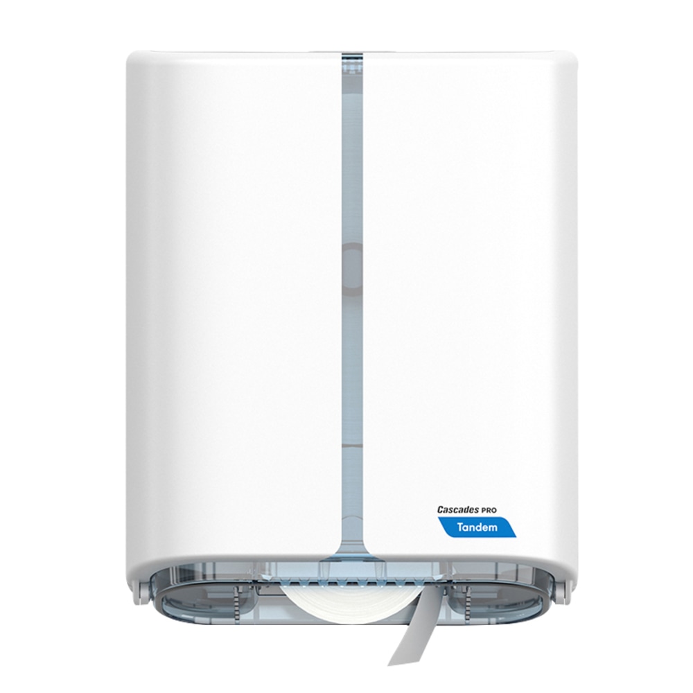 Cascades PRO Tandem JRT Bathroom Tissue Dispenser, PRO, Single Jumbo Roll, White (Min Order Qty 5) MPN:C383