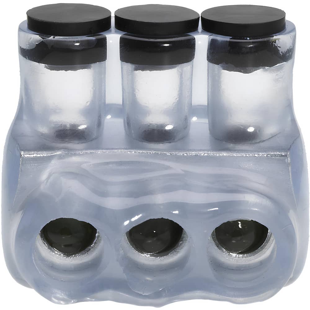 Push In Wire Connectors, Connector Type: Tap , Compatible Wire Size (AWG): 4, 14AWG , Number Of Ports: 3 , Overall Length: 1.45 , Connector Color: Clear  MPN:IPL4-3C