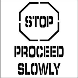 Plant Marking Stencil 20x20 - Stop Proceed Slowly PMS230