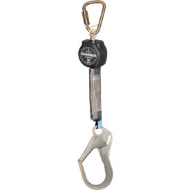 FallTech® 72706SB3 DuraTech 6' Mini SRD Single-Leg Steel Carabiner & Steel Rebar Hook 72706SB3