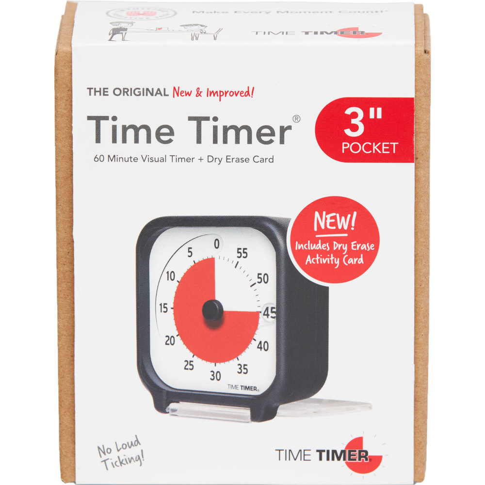 Time Timer Original Timer, 3in, Black (Min Order Qty 2) MPN:TTMTT03BW