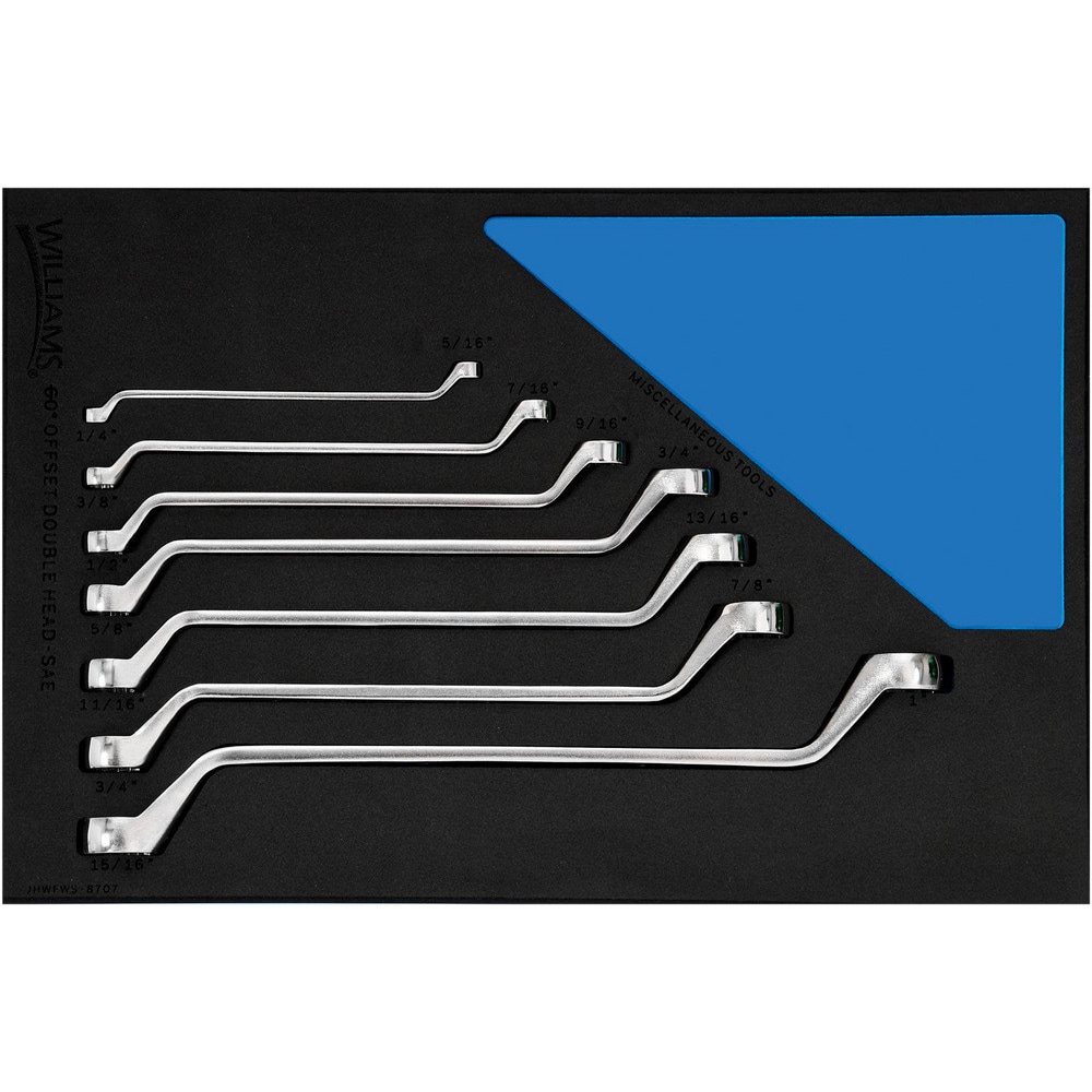 Wrench Sets, System Of Measurement: Inch , Container Type: Pouch , Wrench Size: 15/16 X 1, 1/4 X 5/16, 3/8 X 7/16, 1/2 X 9/16, 5/8 X 3/4, 11/16 X 13/1 MPN:JHWFWS-8707